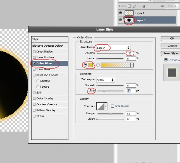 Creation of unreal sunset scenery: Step 15